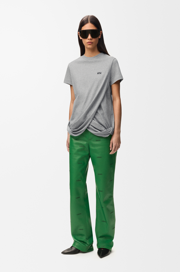LOEWE ドレープ Tシャツ（コットン） グレーメランジ