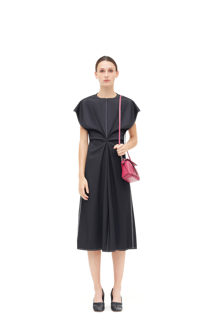 LOEWE Draped dress in cashmere Black