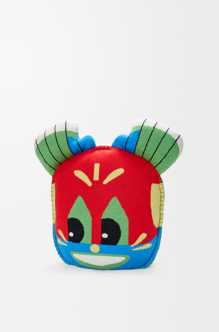 LOEWE Cushion in wool Seaside Blue/Multicolor