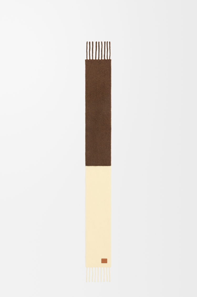 LOEWE Scarf in alpaca and wool Yellow/Brown