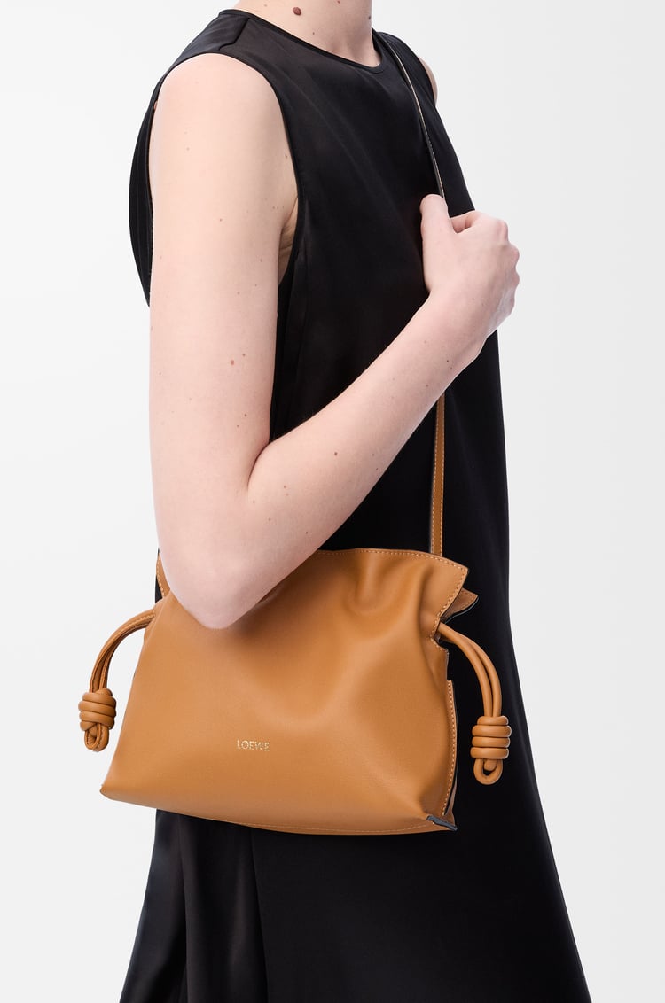 LOEWE Mini Flamenco clutch in nappa calfskin Warm Desert