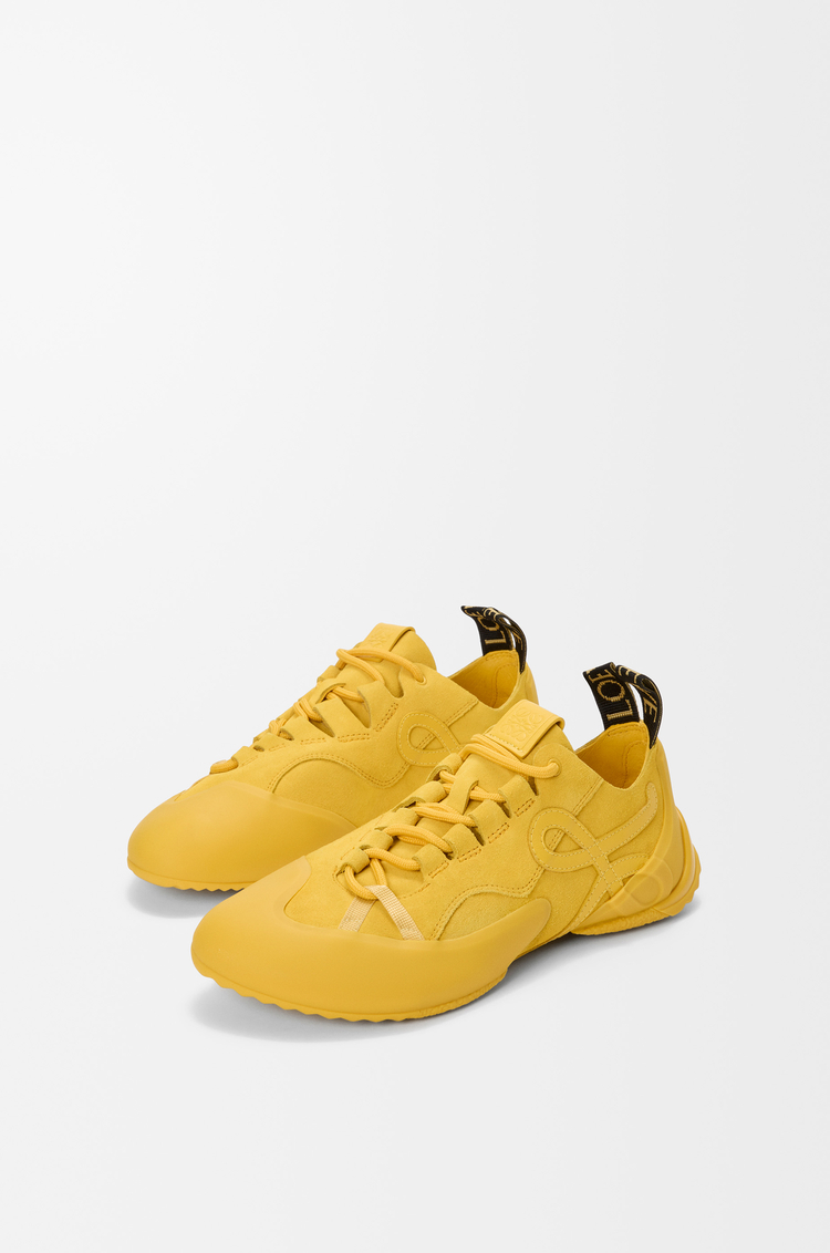 LOEWE Sneaker Grip in pelle di vitello scamosciata Giallo Sole