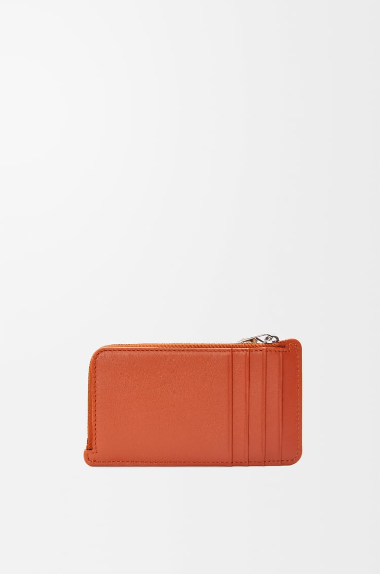 LOEWE Knot coin cardholder in shiny nappa calfskin Maple/Papercraft