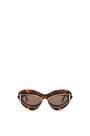 LOEWE Cateye double frame sunglasses in acetate and metal Dark Havana