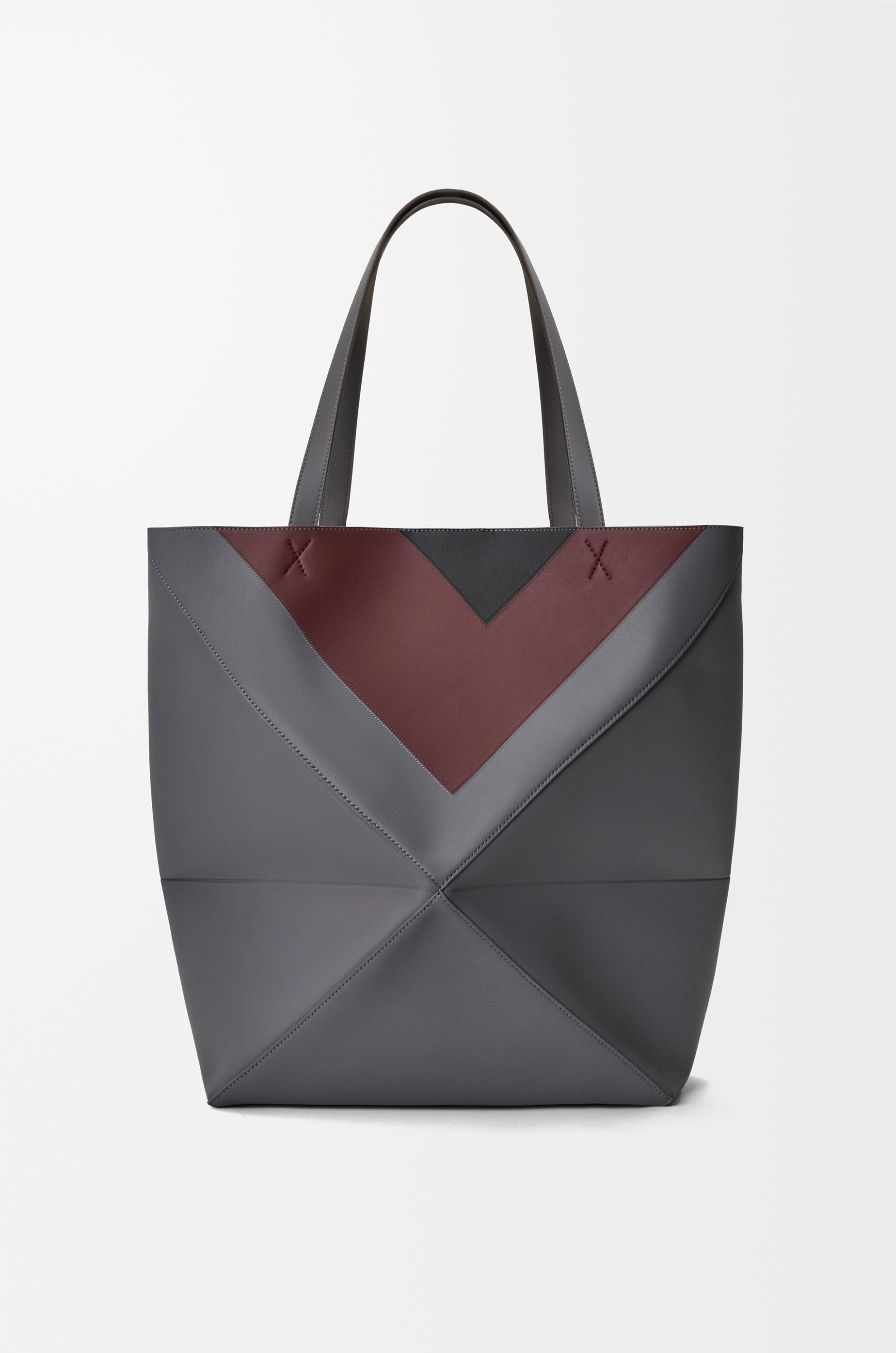 LOEWE CAMPO グレー 収納袋付き XL Puzzle Fold tote in nappa calfskin Grey - LOEWE USA Official