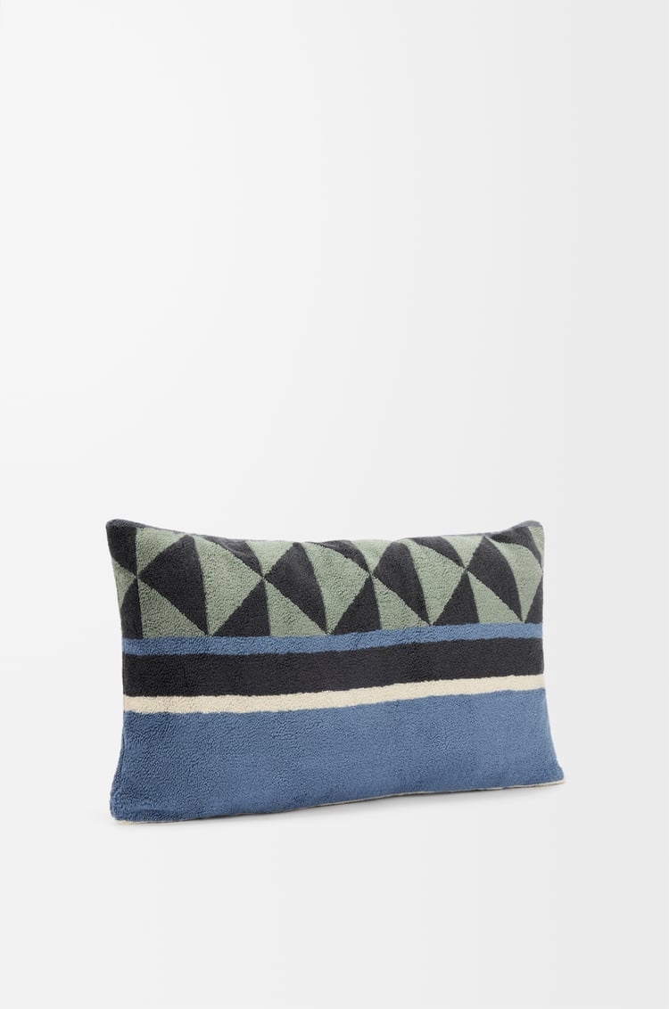 LOEWE Cojín en algodón Azul Marino/Multicolor