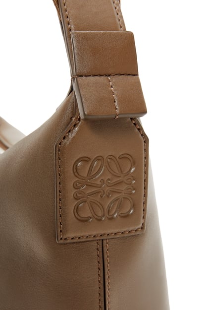 LOEWE Small Cubi Crossbody bag in supple smooth calfskin and jacquard Winter Brown plp_rd