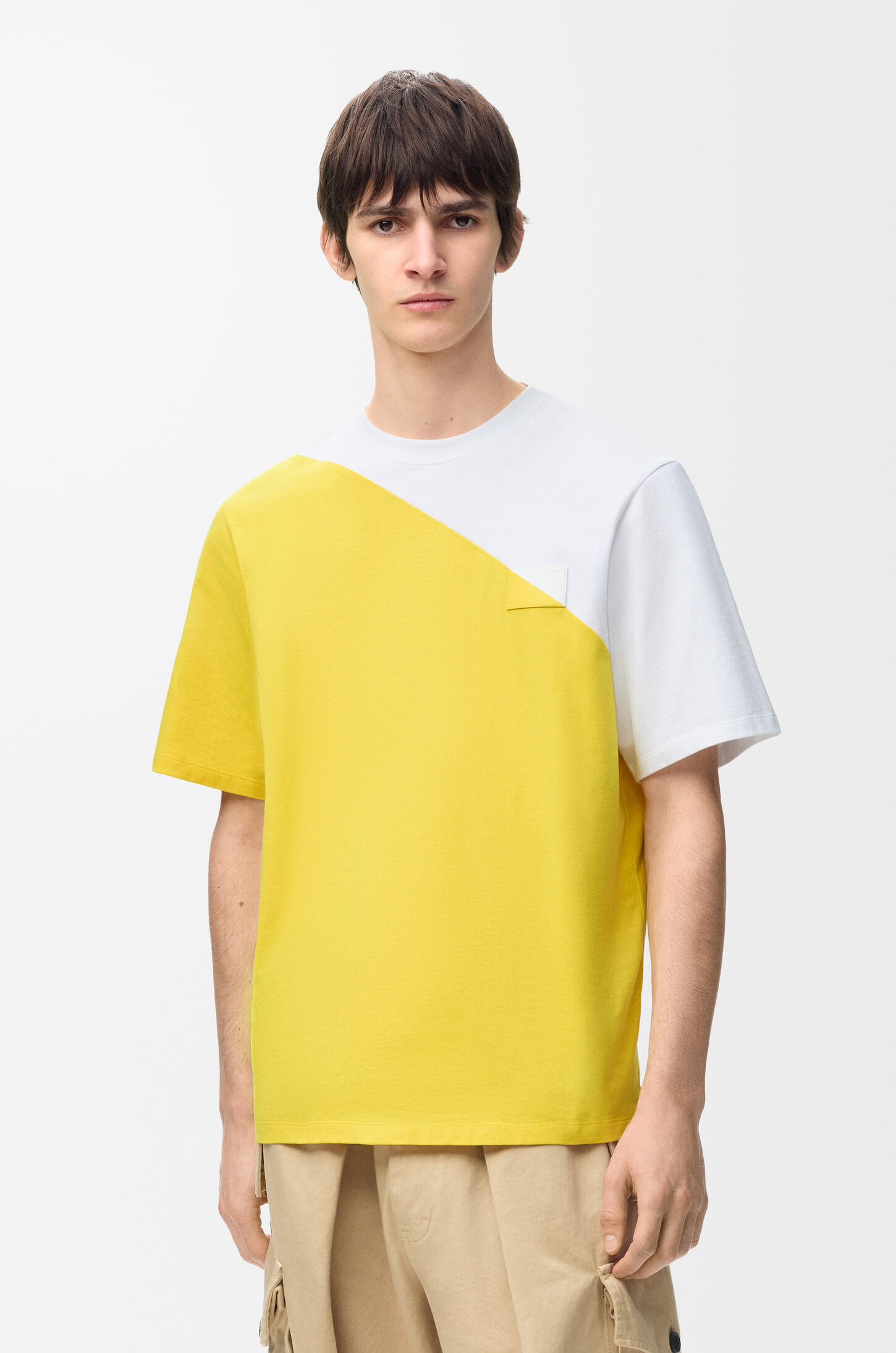 LOEWE Loose fit T-shirt in cotton White/Yellow