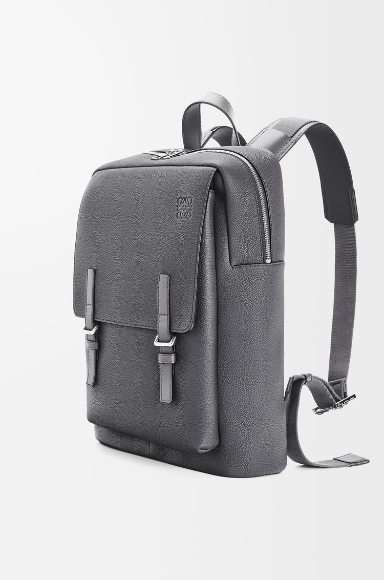 LOEWE Mochila Military en piel de ternera Antracita