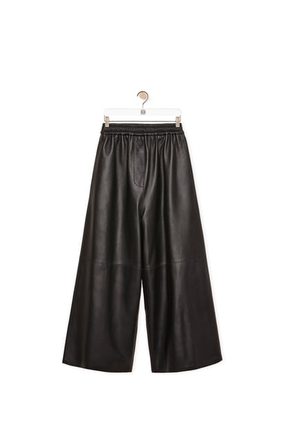 LOEWE Cropped trousers in nappa lambskin 黑色