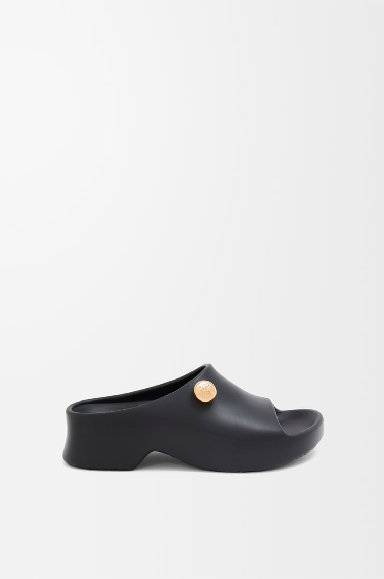 LOEWE Sandalia Foam Pebble Negro/Dorado