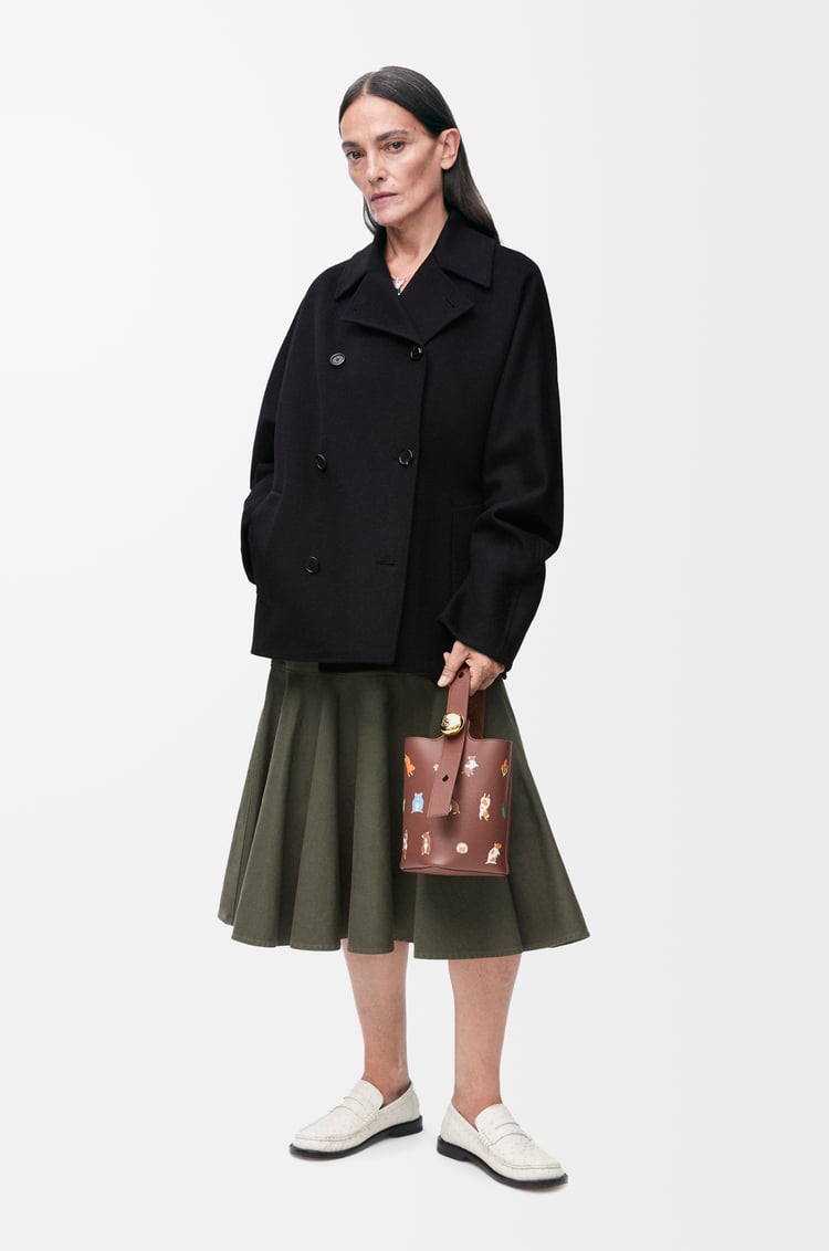 LOEWE Peacoat in wool and cashmere Black