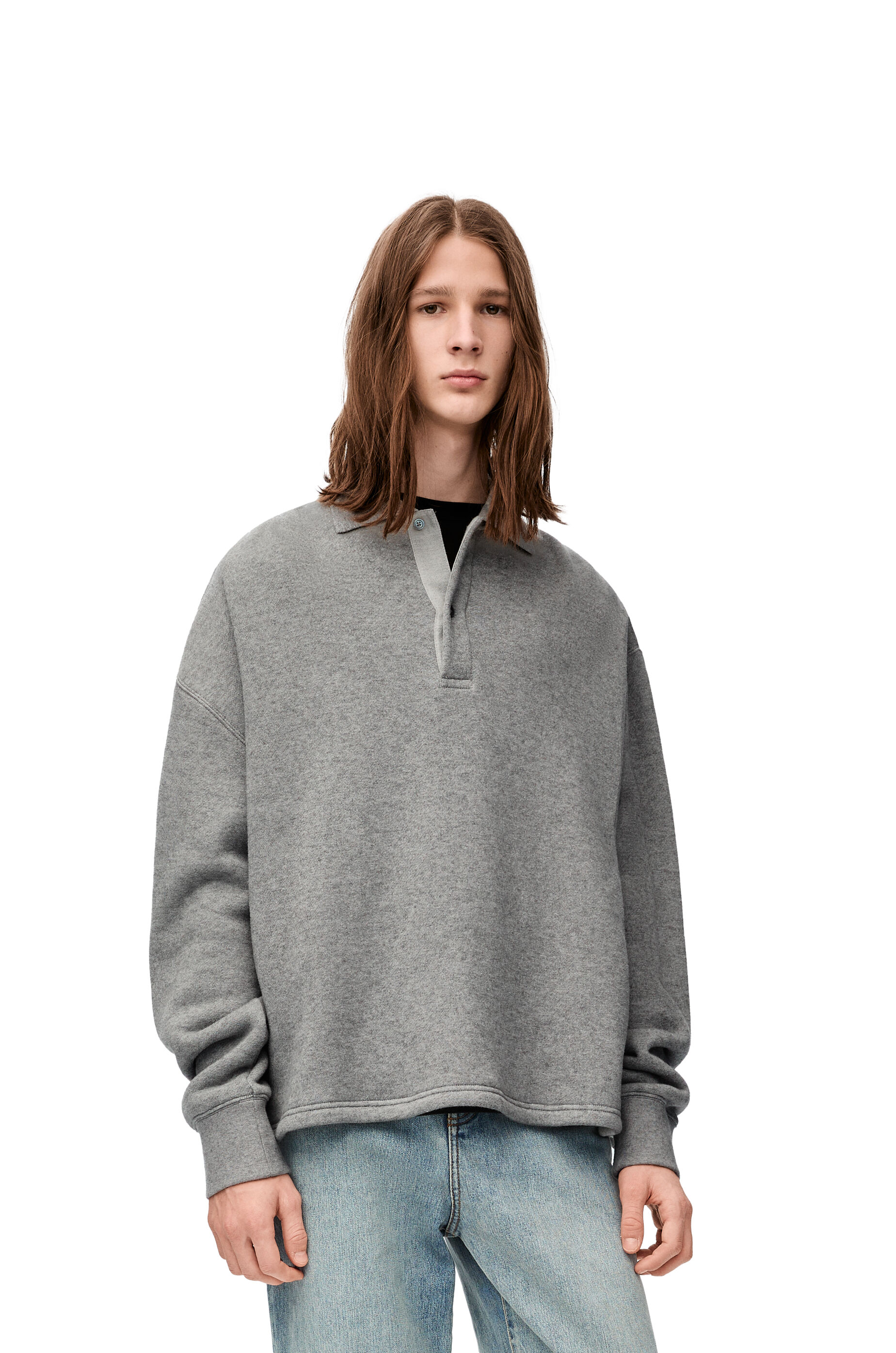 ポロ スウェットシャツ（コットン&カシミヤ） リードグレー - LOEWE