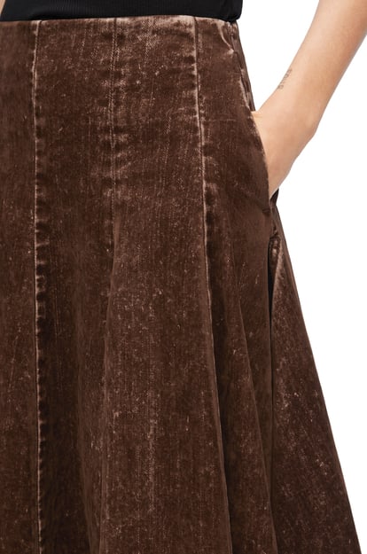 LOEWE Double layer skirt in denim Truffle plp_rd