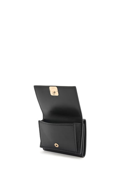 LOEWE Puffer Anagram trifold wallet in shiny nappa calfskin Black plp_rd
