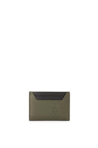 LOEWE Brand plain cardholder in classic calfskin Khaki Green