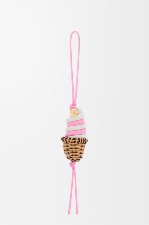LOEWE Ice cream charm in classic calfskin Pink