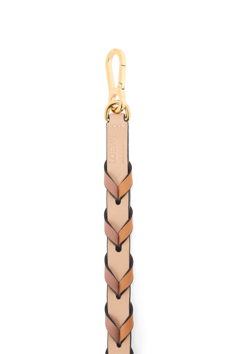 LOEWE Braided thin strap in classic calfskin Nude/Warm Desert pdp_rd