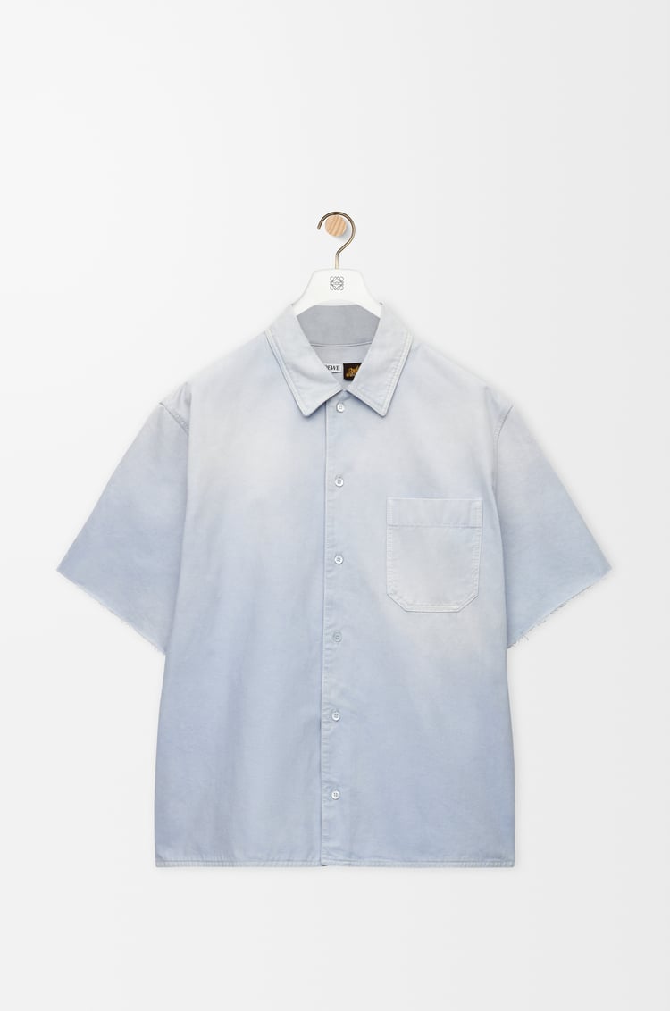 LOEWE Camisa de manga corta Anagram en algodón Azul Cielo