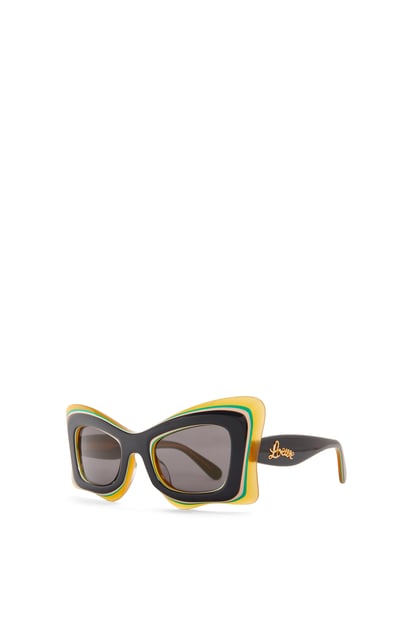 LOEWE Multilayer Butterfly sunglasses in acetate 多色/黑色 plp_rd