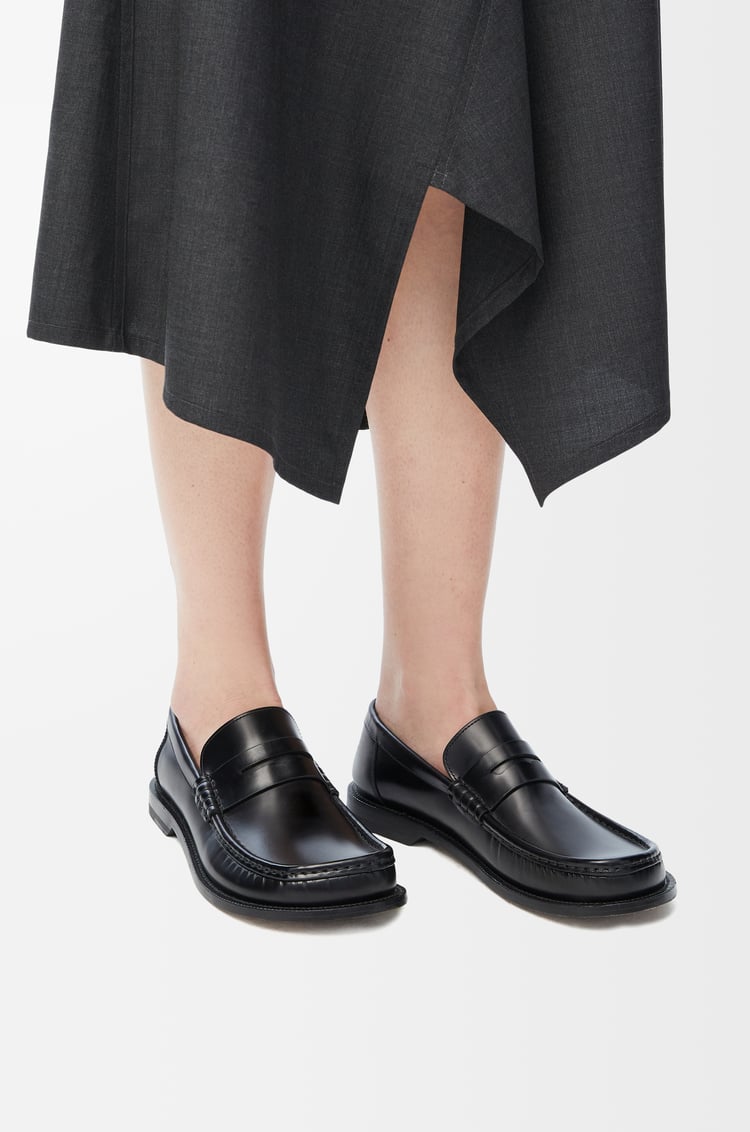 LOEWE Campo loafer in brushed calfskin Black