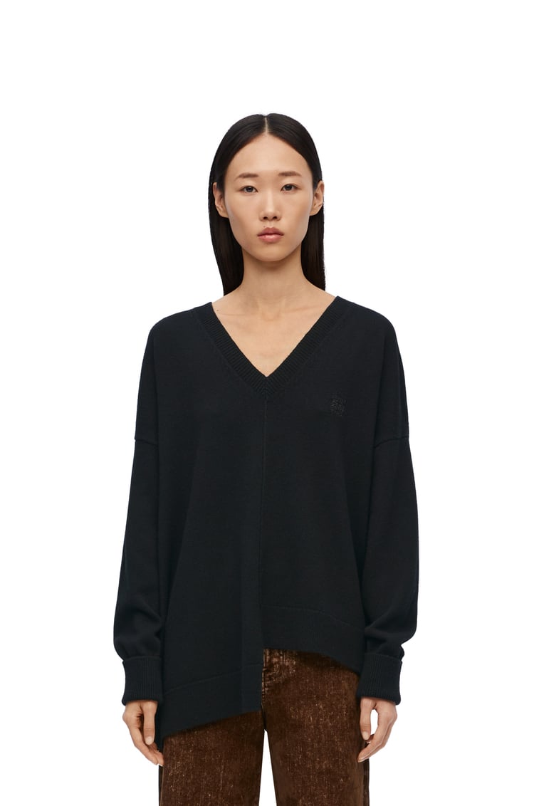 LOEWE Asymmetric sweater in cashmere Black