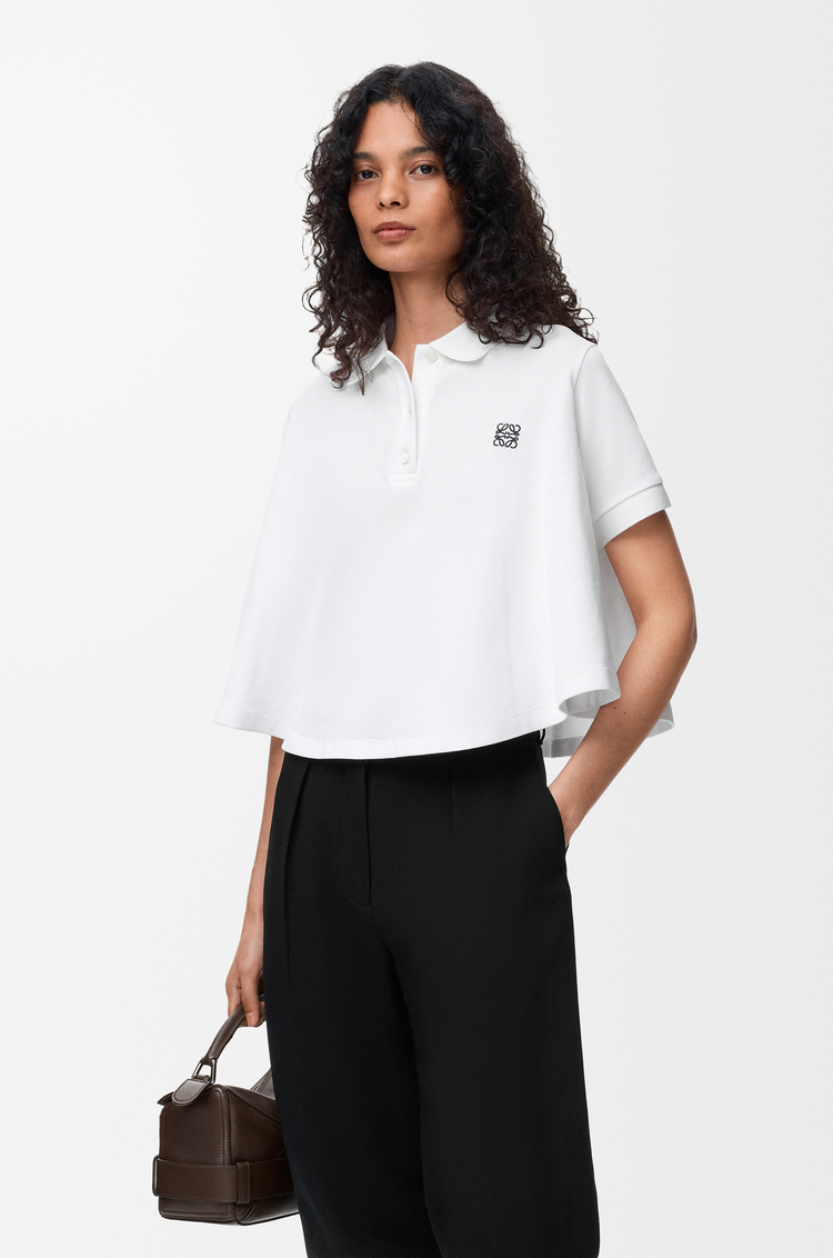 LOEWE Polo trapèze en coton Blanc