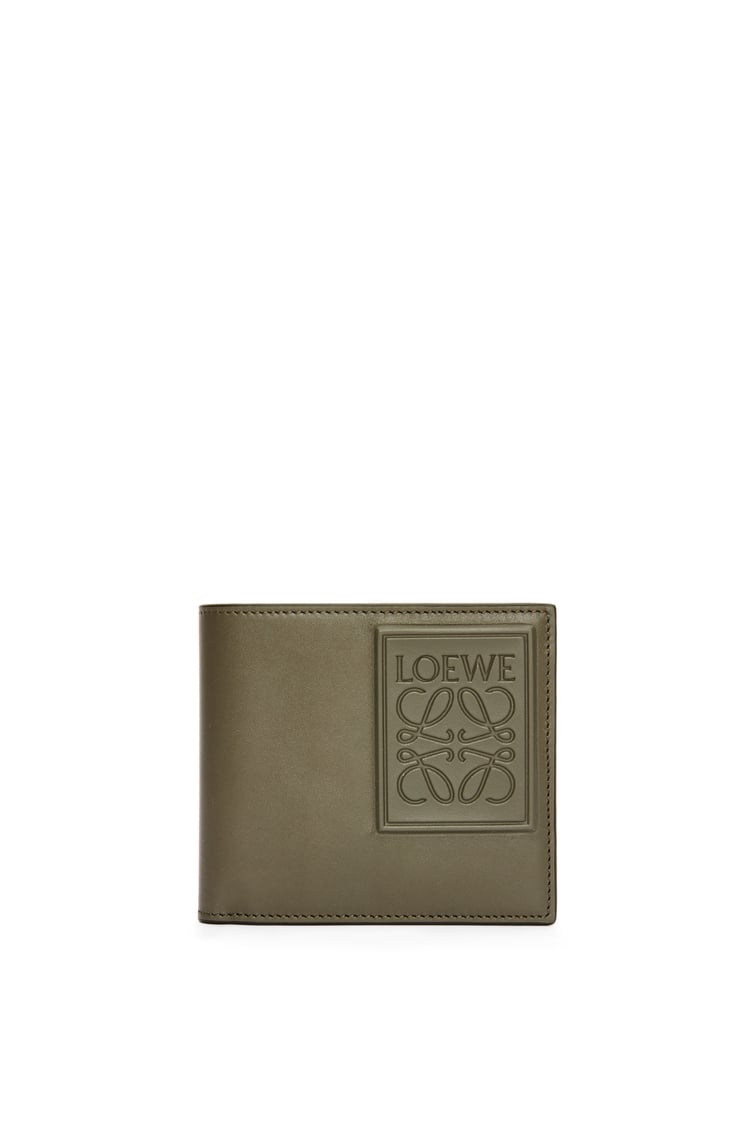 LOEWE Bifold wallet in satin calfskin Khaki Green