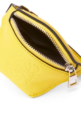 LOEWE Brand coin purse bracelet in classic calfskin Yellow plp_rd