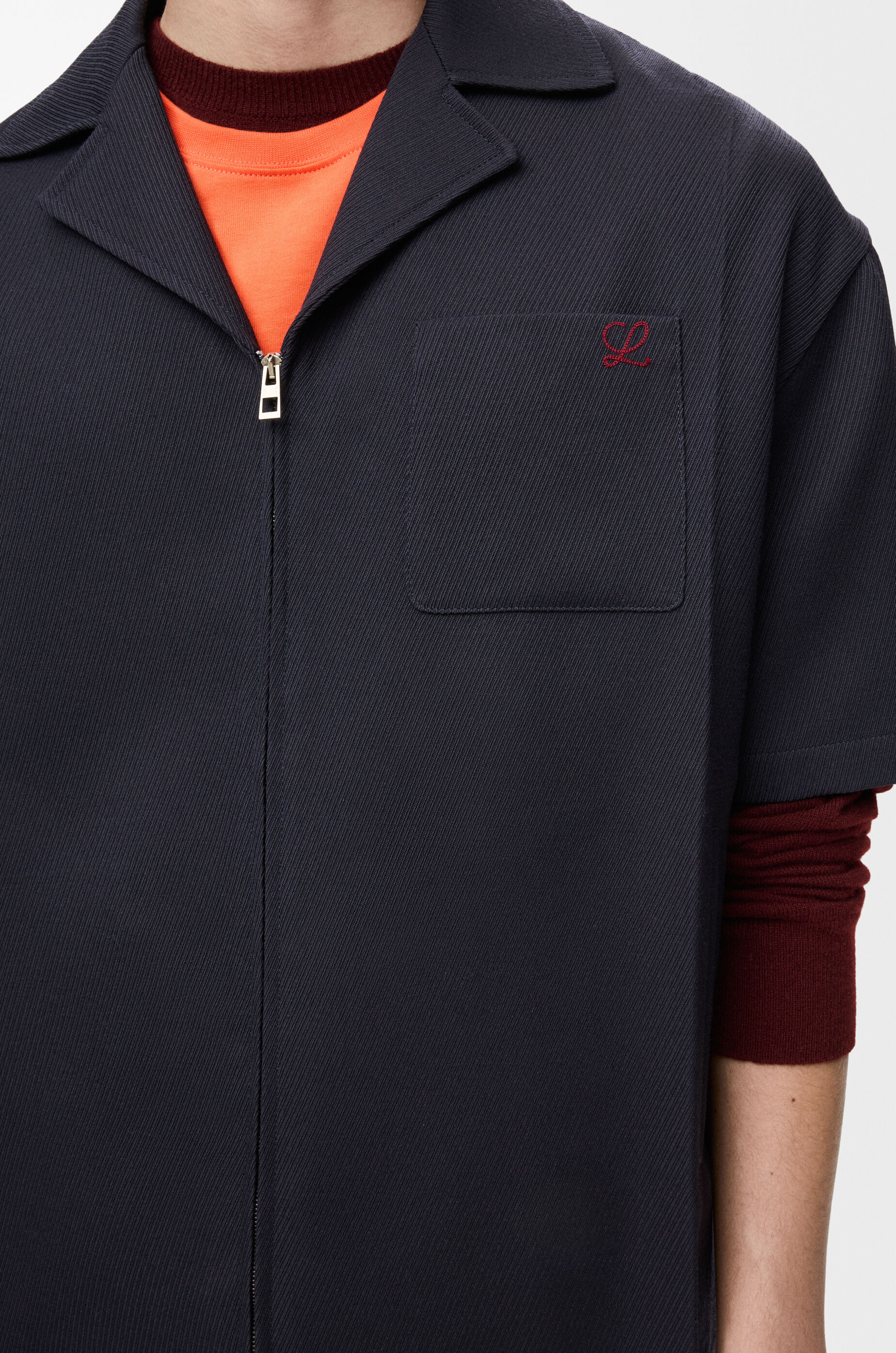 ショートスリーブ シャツ（ウール） ブルー - LOEWE