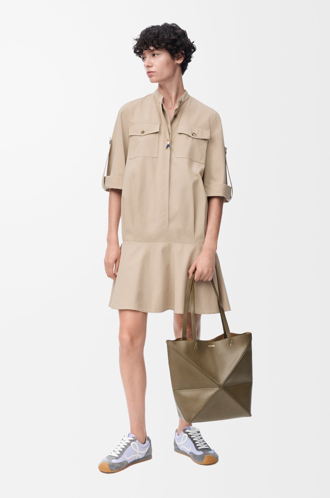 LOEWE Dress in cotton Beige