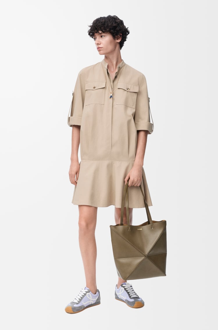 LOEWE Vestido en algodón Beige