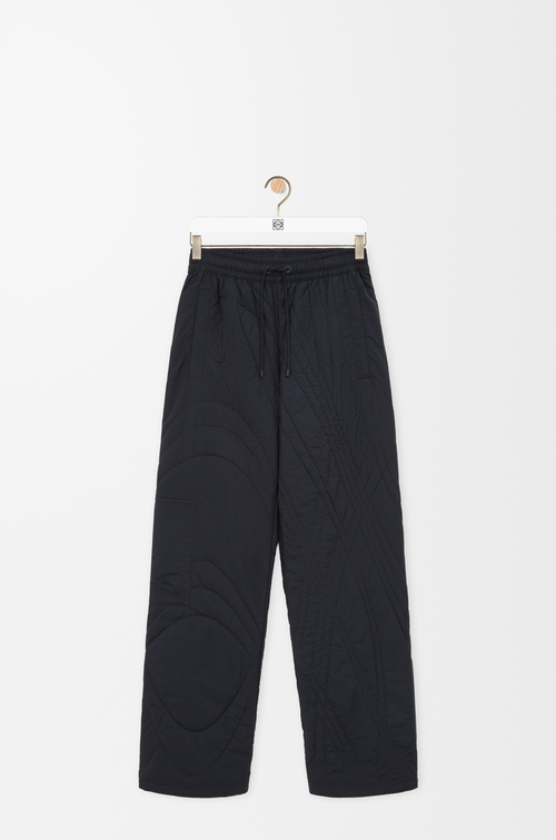 LOEWE Quilted trousers in technical shell Black