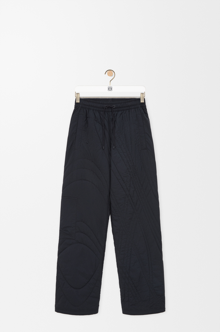 LOEWE Quilted trousers in technical shell Black