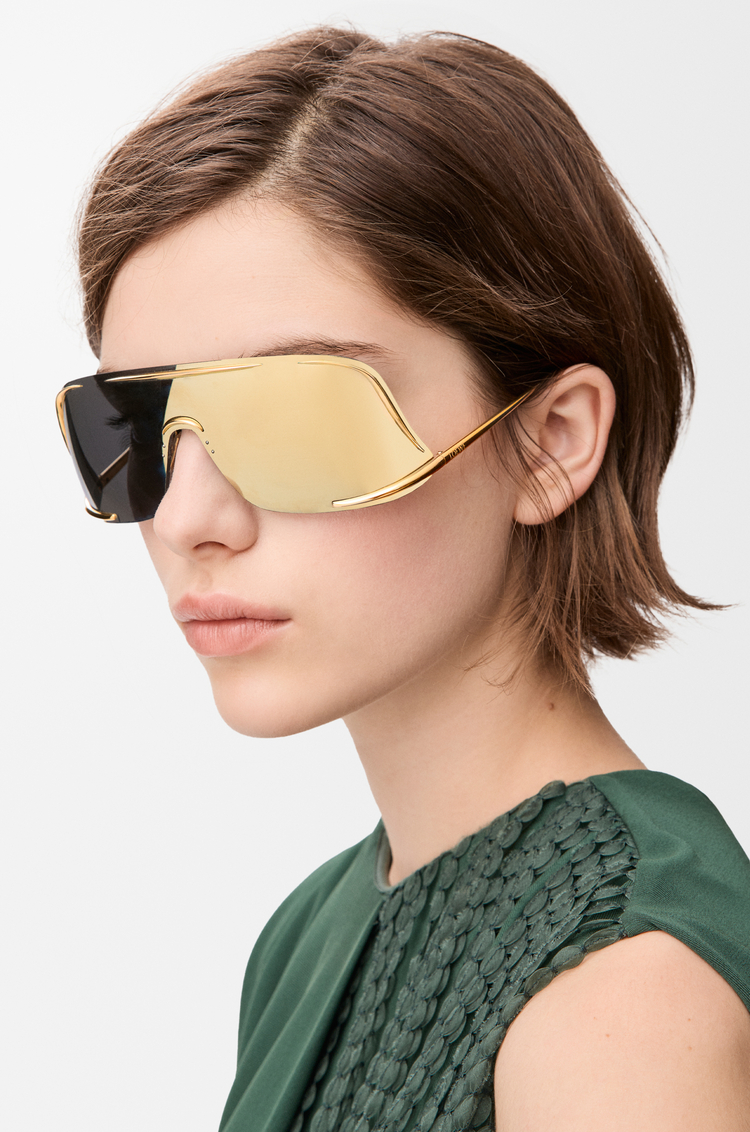LOEWE Shield Mask sunglasses Gold