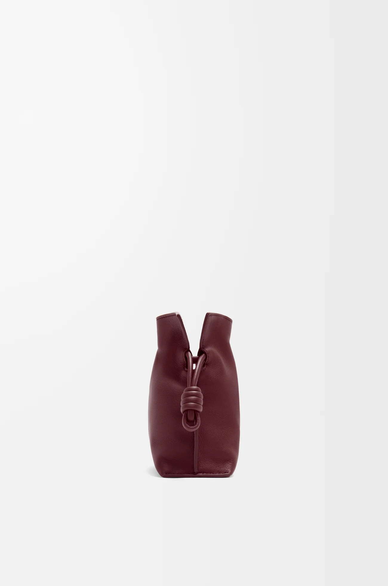 LOEWE Mini Flamenco clutch in nappa calfskin Dark Burgundy