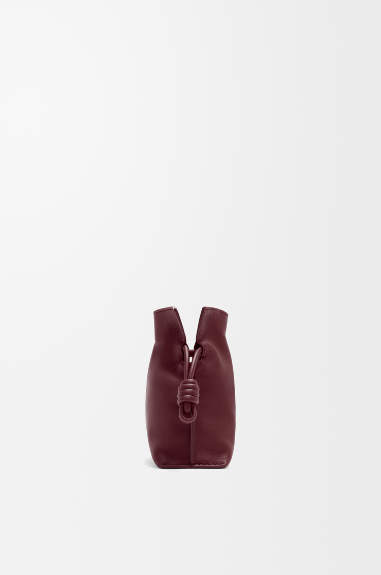 LOEWE Bolso Flamenco clutch mini en piel napa de ternera Burdeos Oscuro