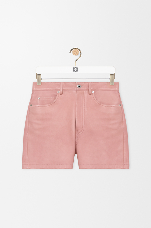 LOEWE Short in nappa di agnello Rosa Chiaro