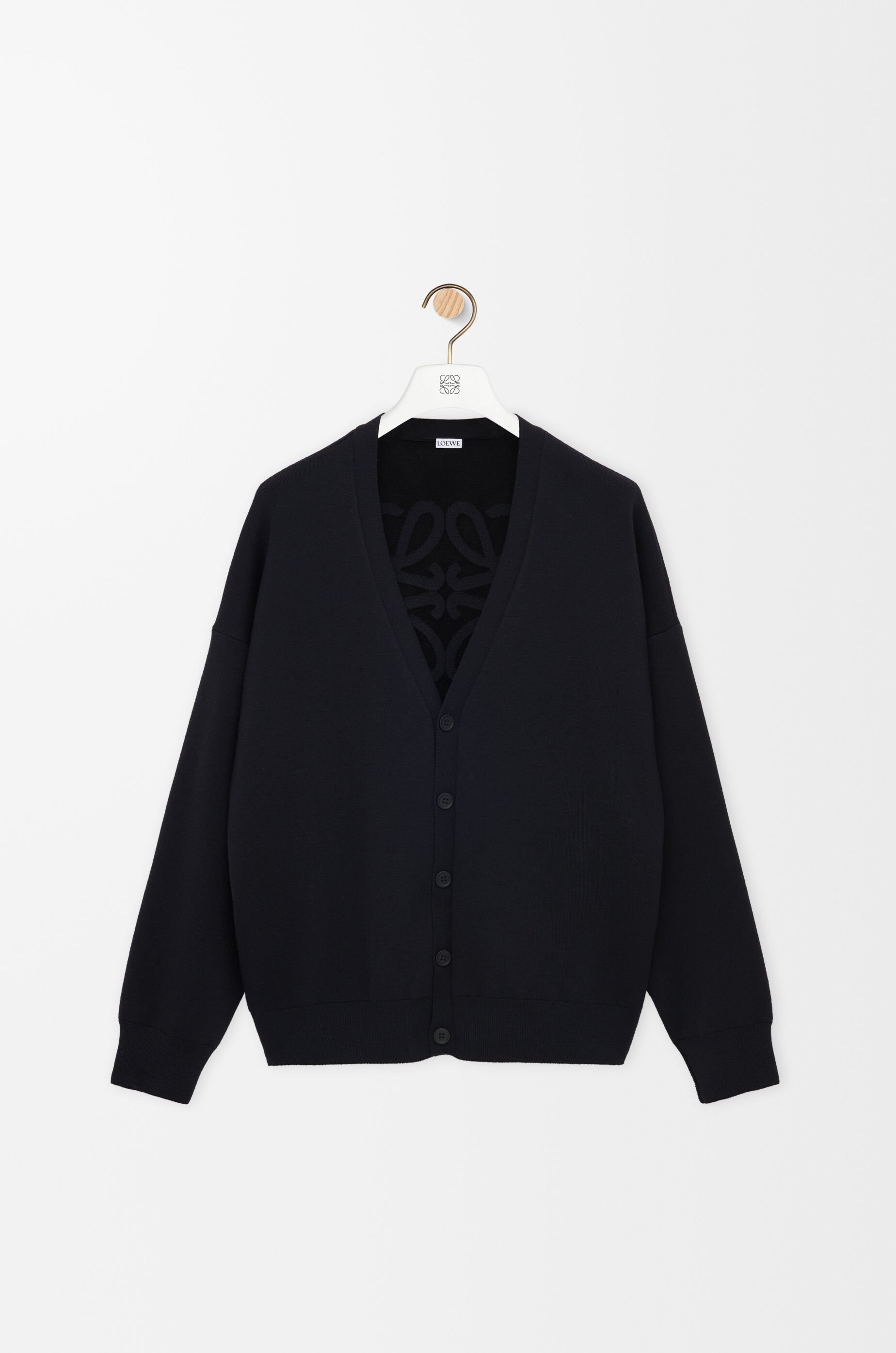 Cardigan in wool blend Black - LOEWE