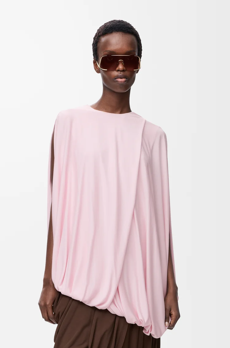 LOEWE Draped top in viscose Pink