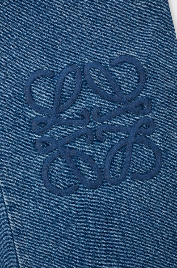 LOEWE Anagram Baggy Jeans aus Denim Jeans-blau