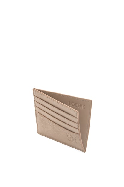 LOEWE Open plain cardholder in soft grained calfskin Sand plp_rd