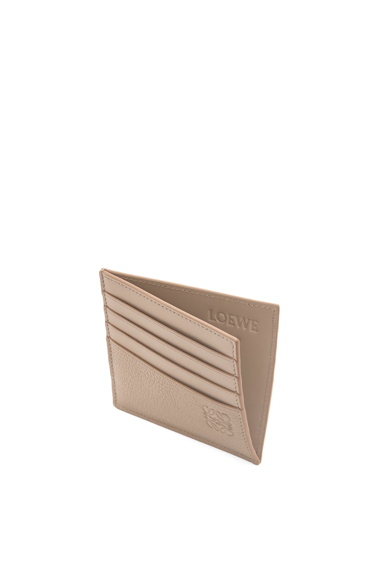 LOEWE Open plain cardholder in soft grained calfskin Sand