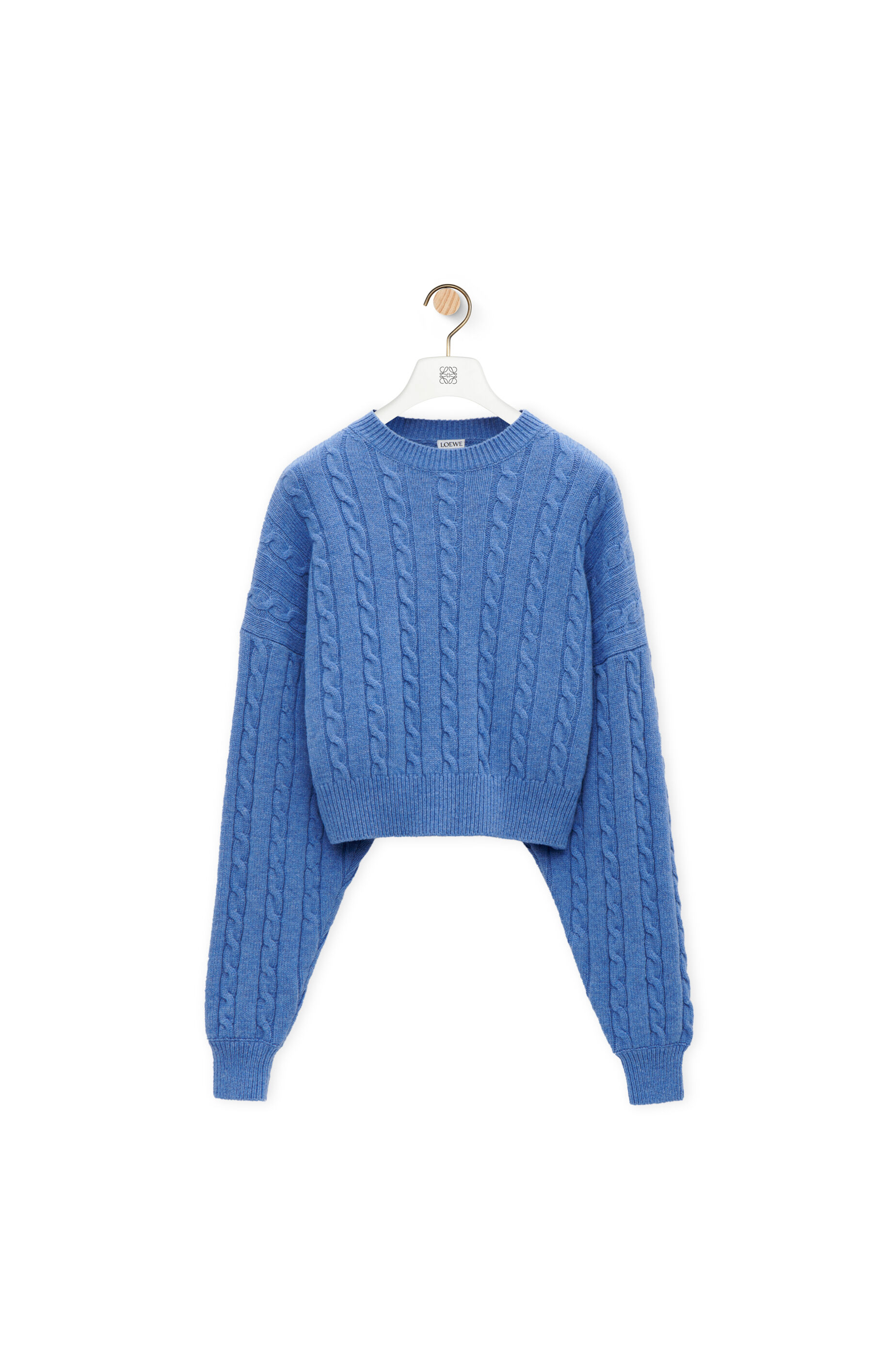 Loewe Sweater in Wool for Woman L Grey Melange Wool