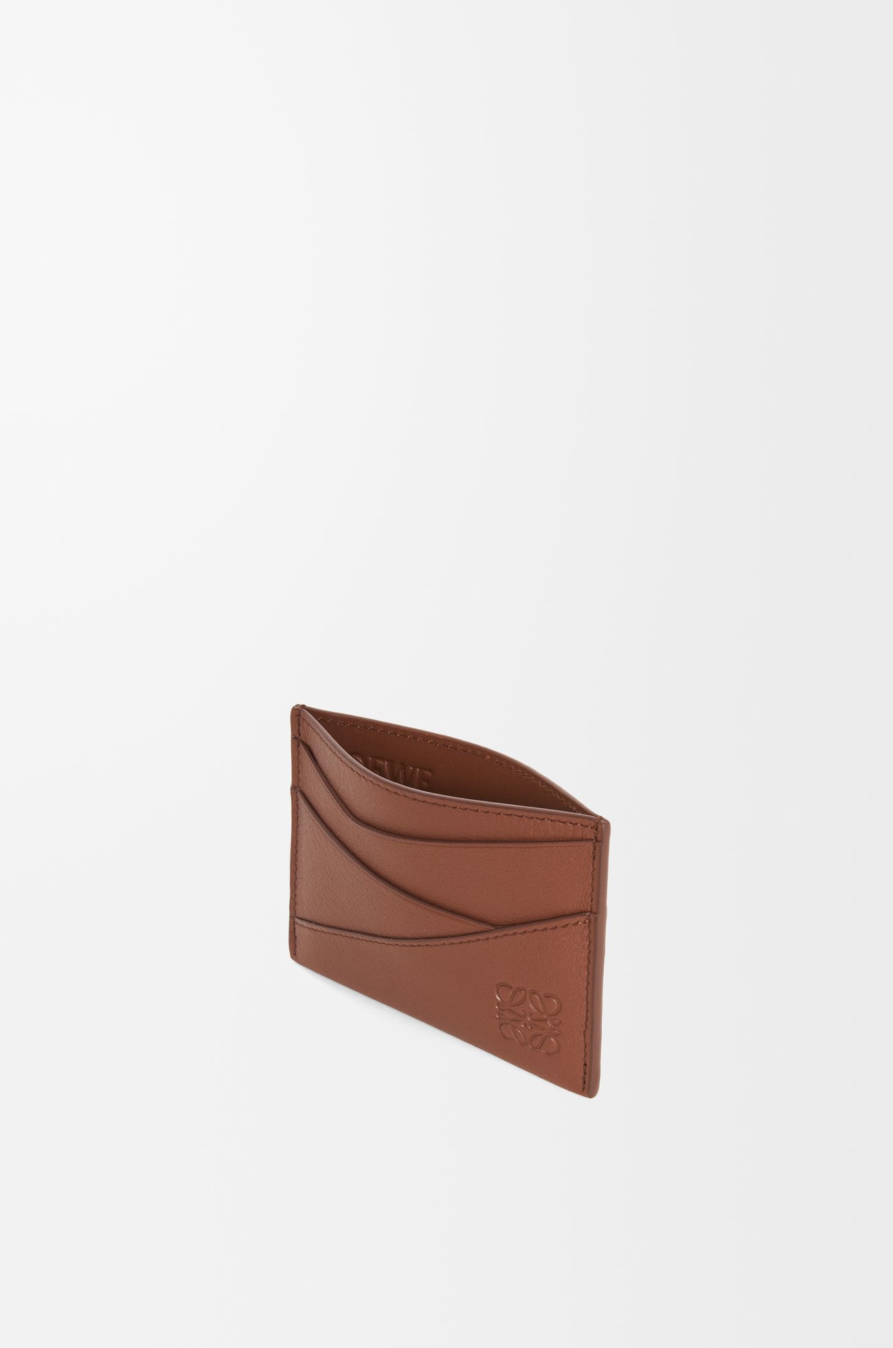 LOEWE Puzzle plain cardholder in classic calfskin Brownie plp_rd