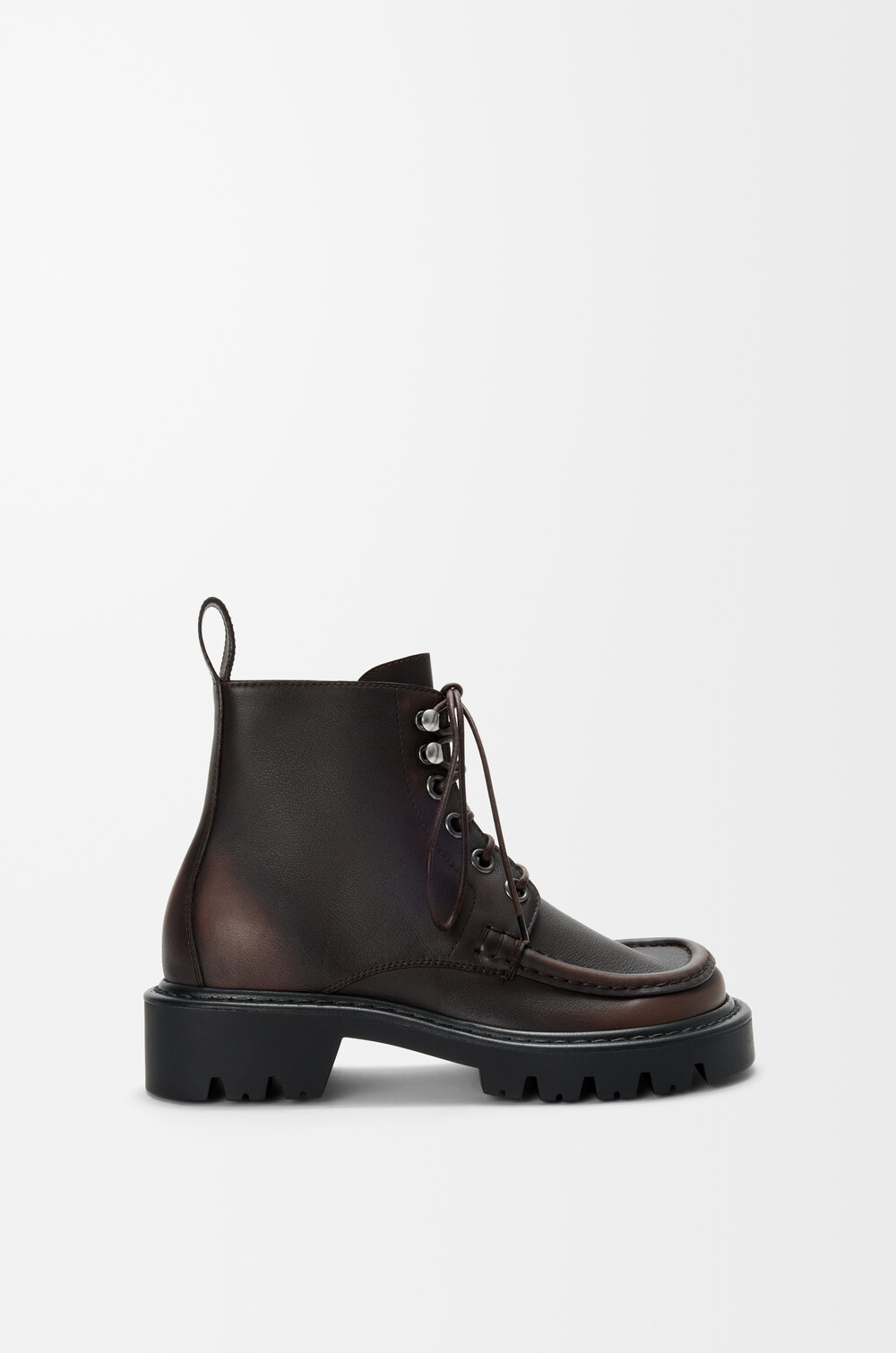 Loewe Brown and Black Men\'s Boots New In Box size 41 Sierra combat ankle boot in brushed-off calfskin Brown - LOEWE main image 3