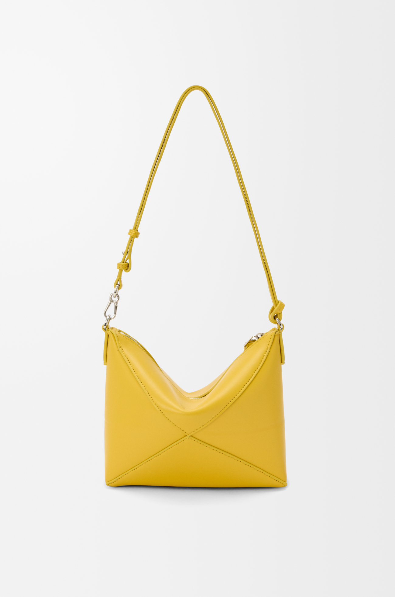 LOEWE Puzzle Fold pouch in shiny nappa calfskin Dandelion