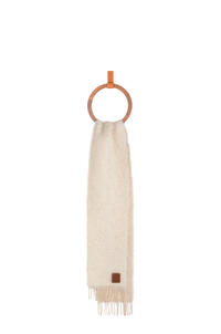 LOEWE Scarf in wool and cashmere White