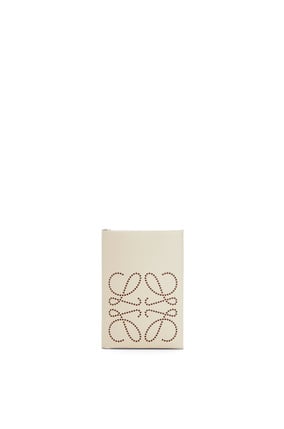 LOEWE Brand bifold card case in calfskin Light Oat/Tan plp_rd