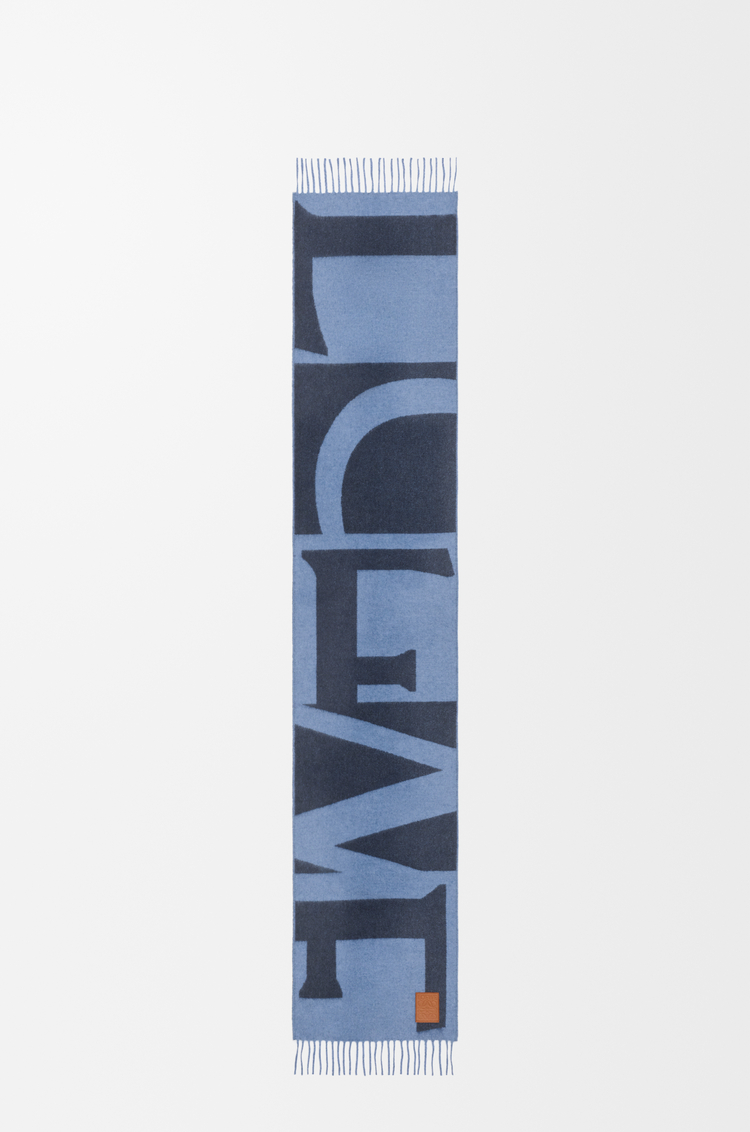 LOEWE スカーフ（カシミヤ） Blue/Dark Blue